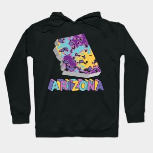 Arizona State Map Art Hoodie